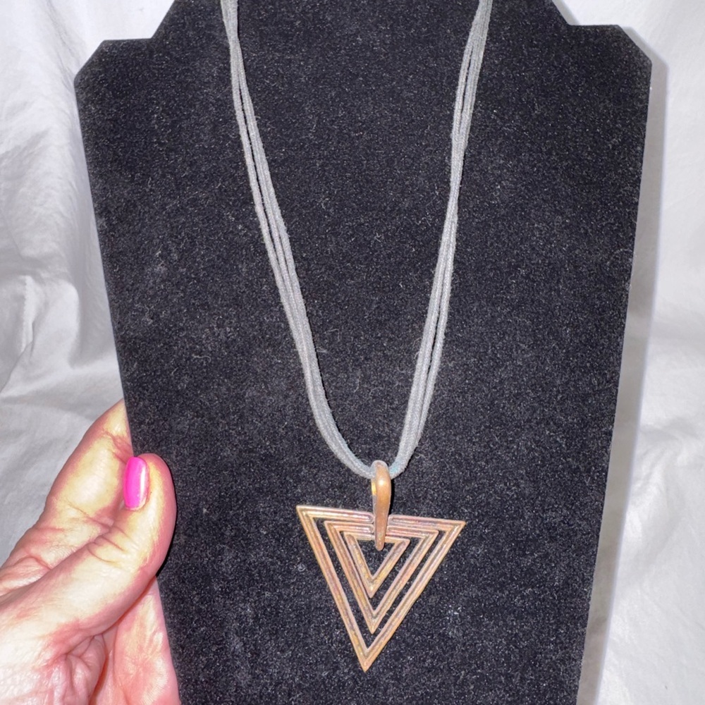 Geometric Copper Pendant Necklace – Modern Artisan Fashion Jewelry